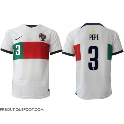 Maillot de foot le Portugal Pepe #3 Extérieur vêtements Monde 2022 Manches Courtes